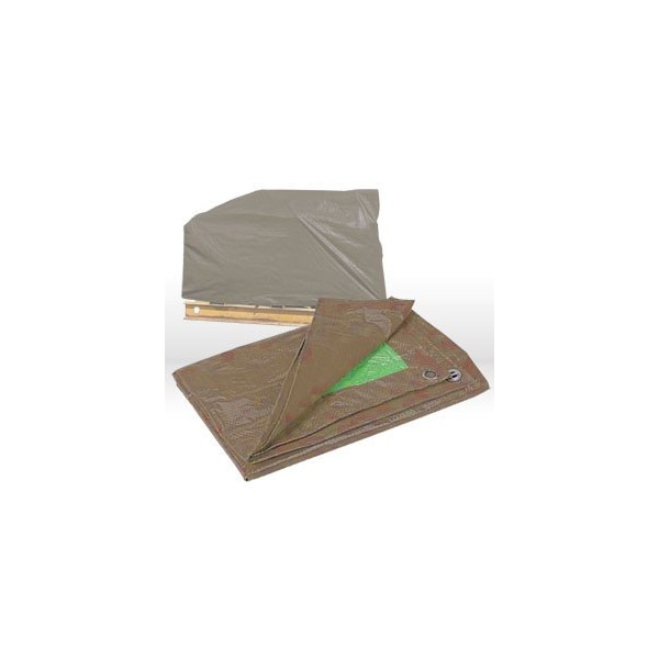 Kotap Heavy Duty Tarp, 6 ft x 8 ft, Brown/Green TBG0608 - main